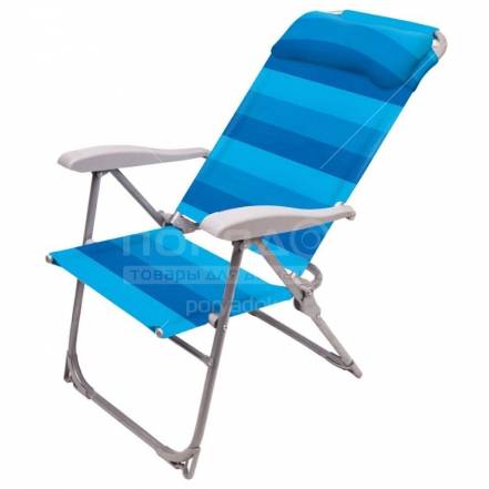 Кресло-шезлонг складное, металл, 75х59х109 см, 120 кг, синее, nika, к2 с