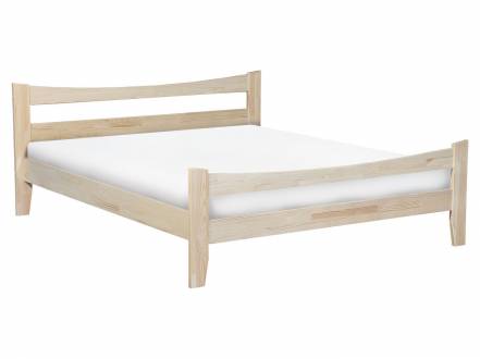 Односпальная кровать массив лайт бесцветный, лак, 90х200 см