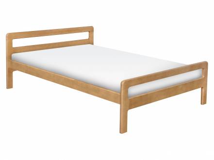 Двуспальная кровать массив бук, лак, 160х200 см