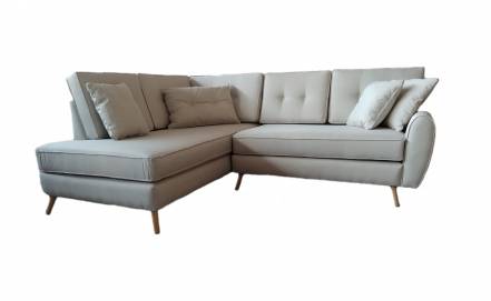 Угловой диван vogue myfurnish серый 227x88x91 см. фото