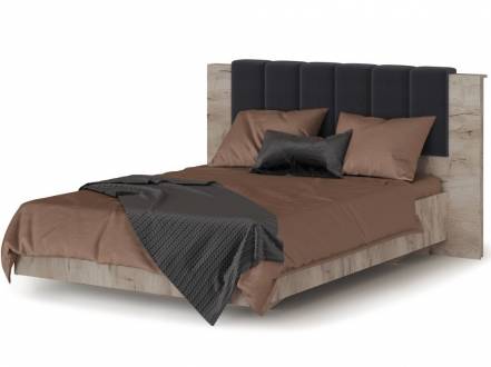 Кровать джулия 160 200 аврора серый 204x102x213 см.
