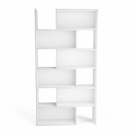 Шкаф для книг модульный everett laredoute белый 72x200x30 фото