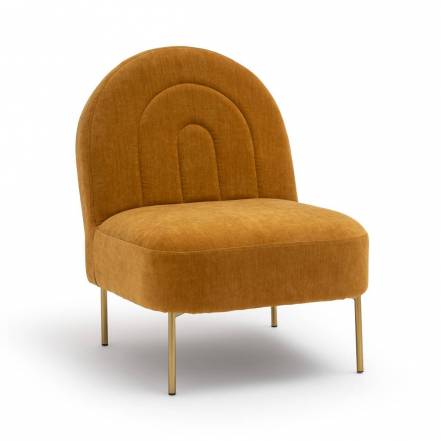 Кресло велюровое rainbow laredoute желтый 65x86x73 см.