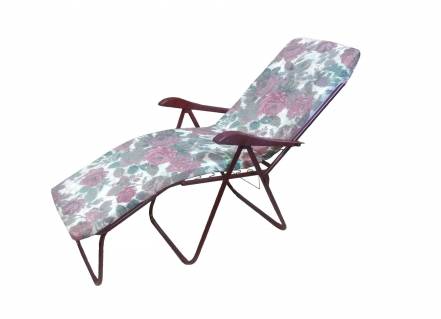 Кресло-шезлонг мебельторг машека каркас бордовый ткань бордо цветы