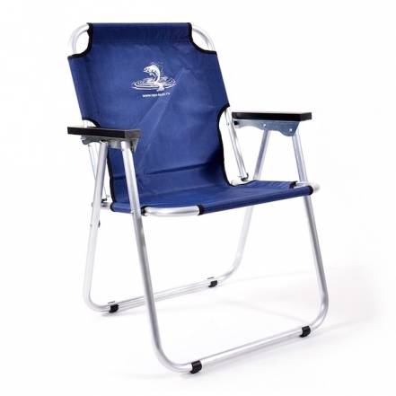 Кресло-шезлонг кедр aks-08 алюминий, синий