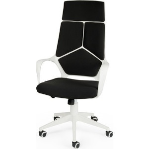 Кресло офисное norden iq white black белый пластик черная ткань