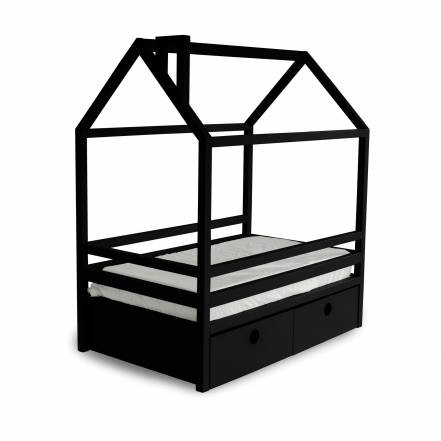 Кровать as джина box 80x190 черная фото