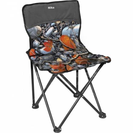 Стул-кресло 35х42 см, премиум 2, серый, камни и кленовые листья, ткань, 100 кг, nika, псп2 4