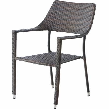 Кресло mavi rattan 57x59x87cm темно-коричневое фото