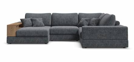 П-образный диван-кровать boss modool шенилл iq серый фото