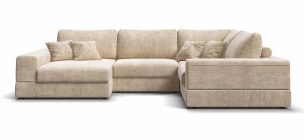 П-образный диван-кровать boss modool шенилл gloss беж фото