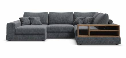 П-образный диван boss modool шенилл iq серый фото