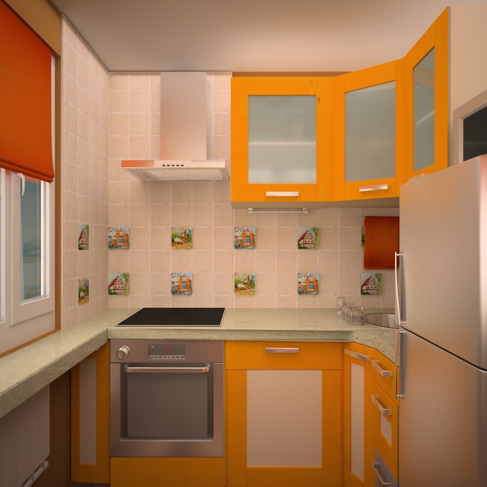 Дизайн маленькой кухни в хрущевке 5 кв м — оформление современного интерьера