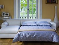 диван для сна голубой