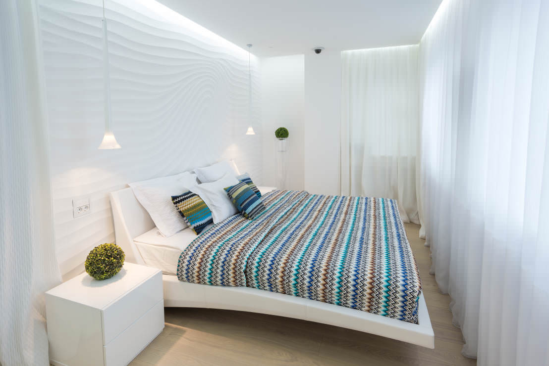 Дизайн спальни с двуспальной кроватью 1