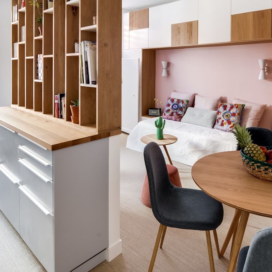Делаем красивой и удобной крошечную квартиру: идеи для студий до 30 кв.м 4