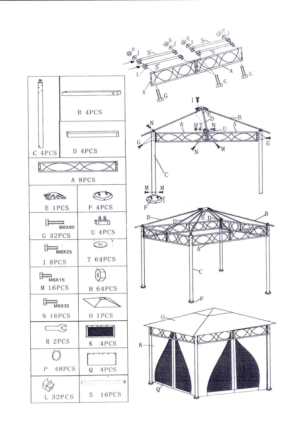 Инструкция по сборке шатра Imtent 3×3 метра