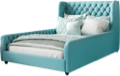 Кровать синяя двуспальная
