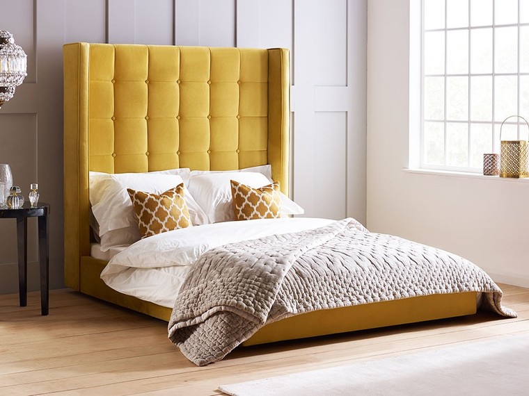 кровать желтая 
