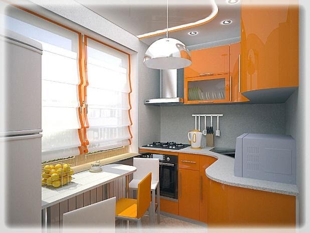 Дизайн маленькой кухни  3