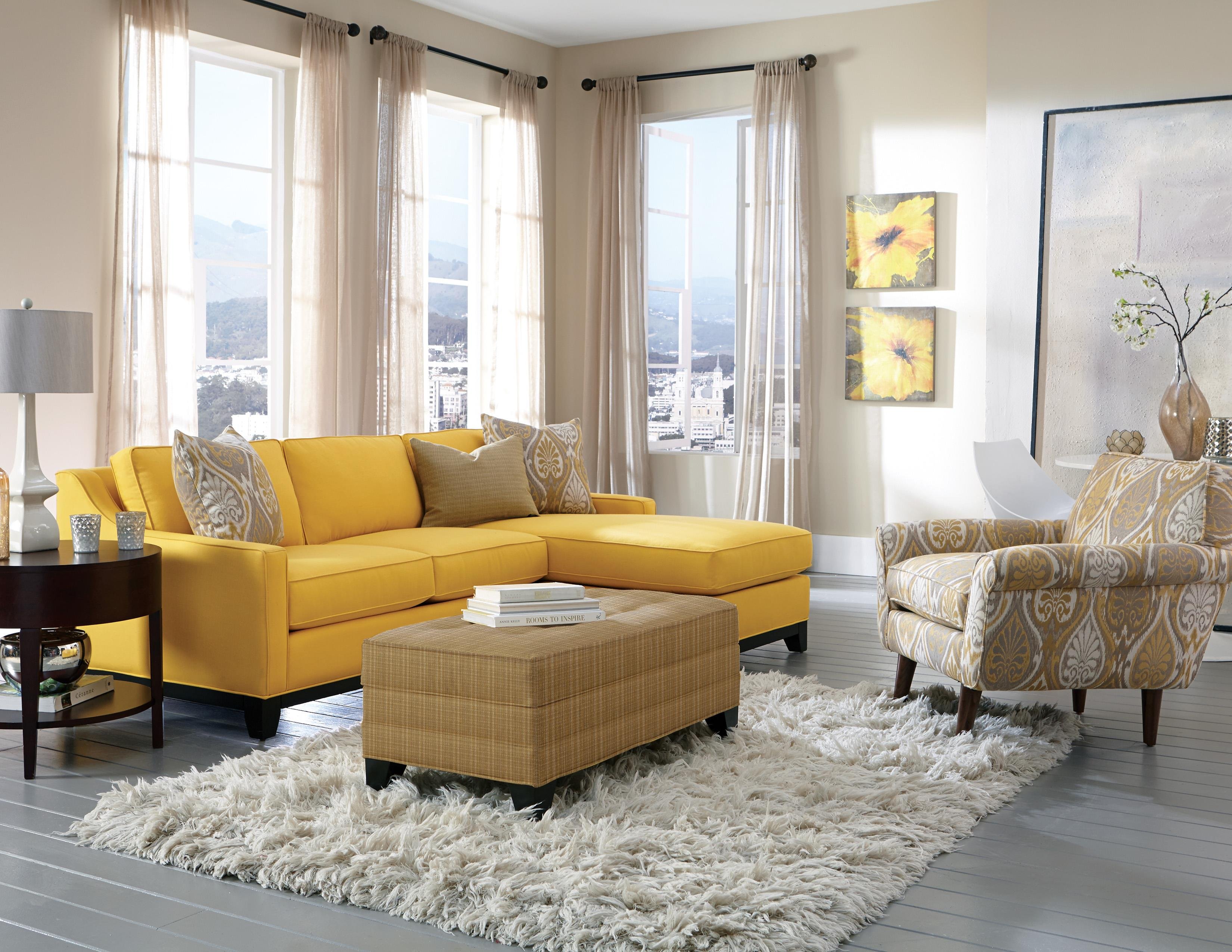 желтый диван угловой