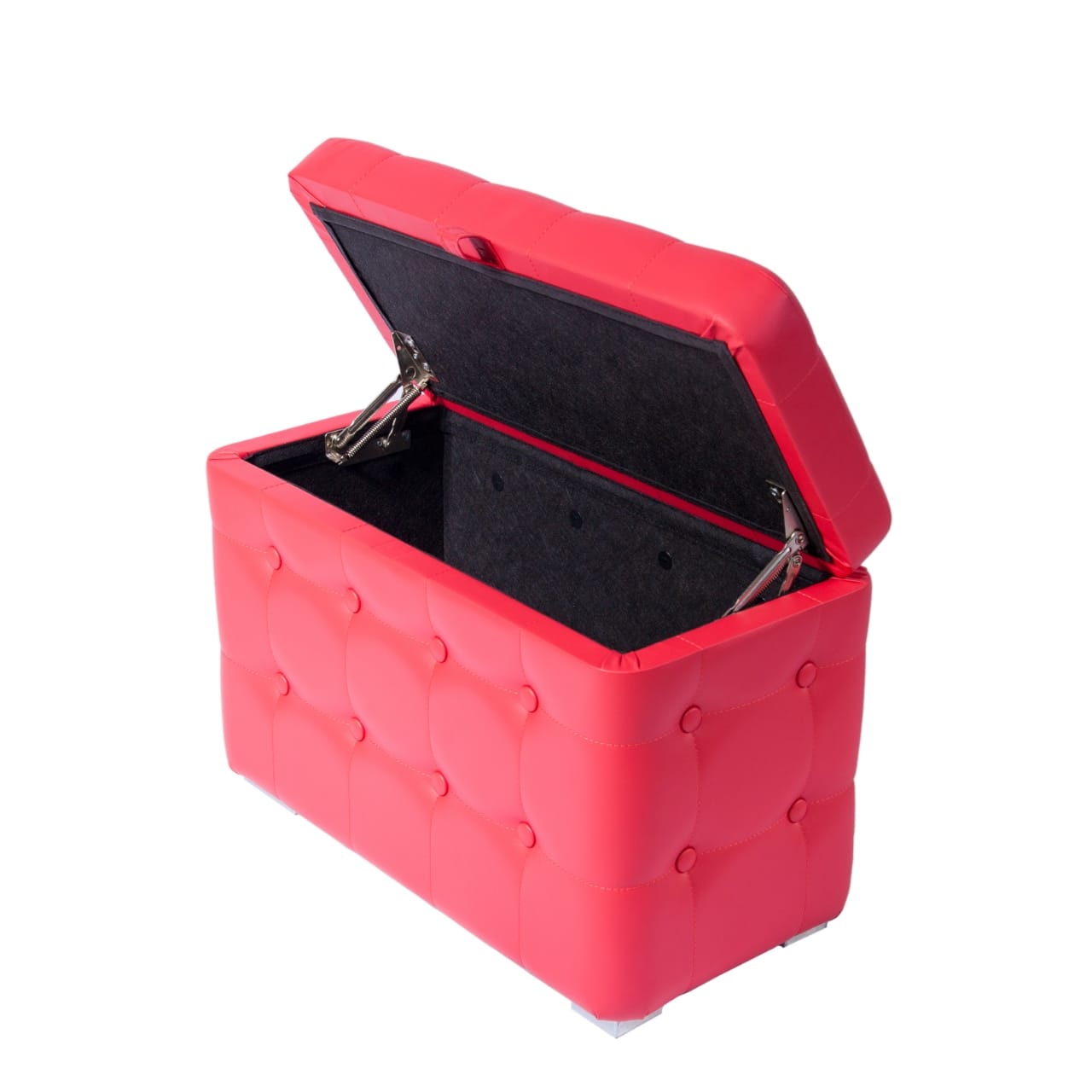 Банкетка с ящиком экокожа красная 40x60x30