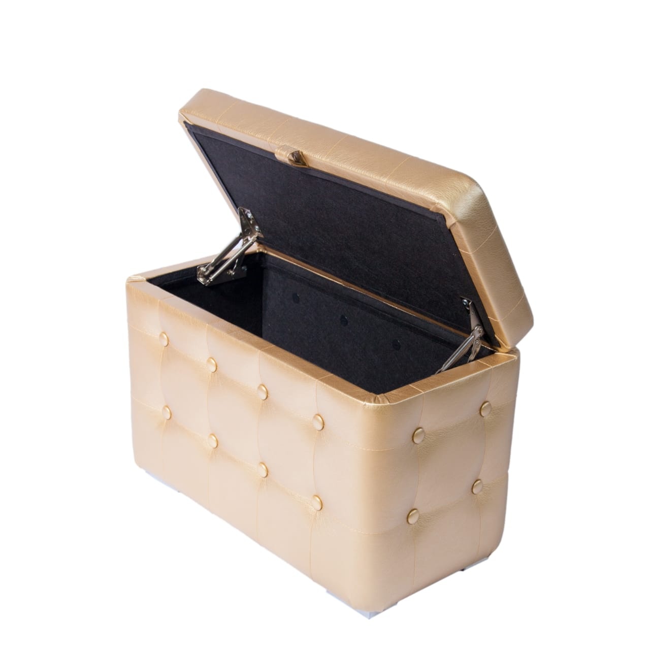 Банкетка с ящиком экокожа золотистый 40x60x30