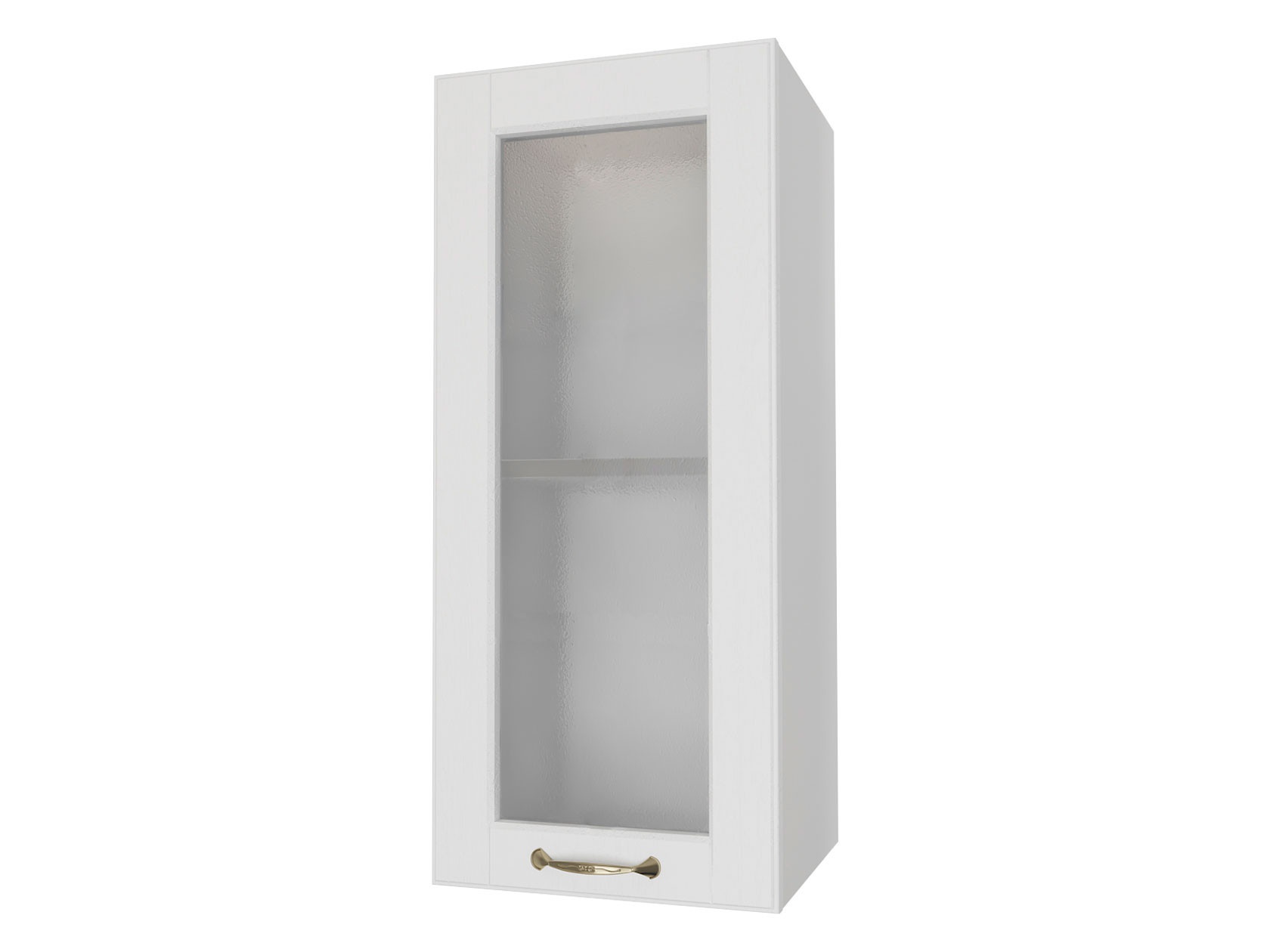 Кухонный модуль шкаф 1 дверь со стеклом 30 см палермо бианко
