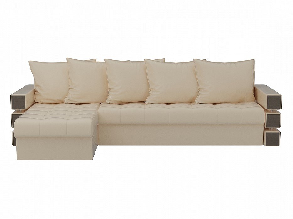 Угловой диван левый венеция экокожа бежевый