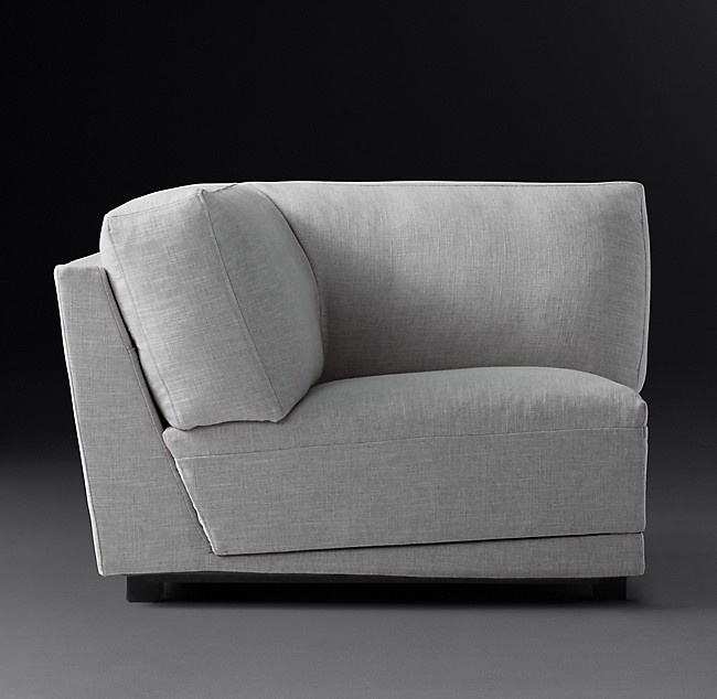 Кресло угловое модульное lars idealbeds серый 100x74x100 см.