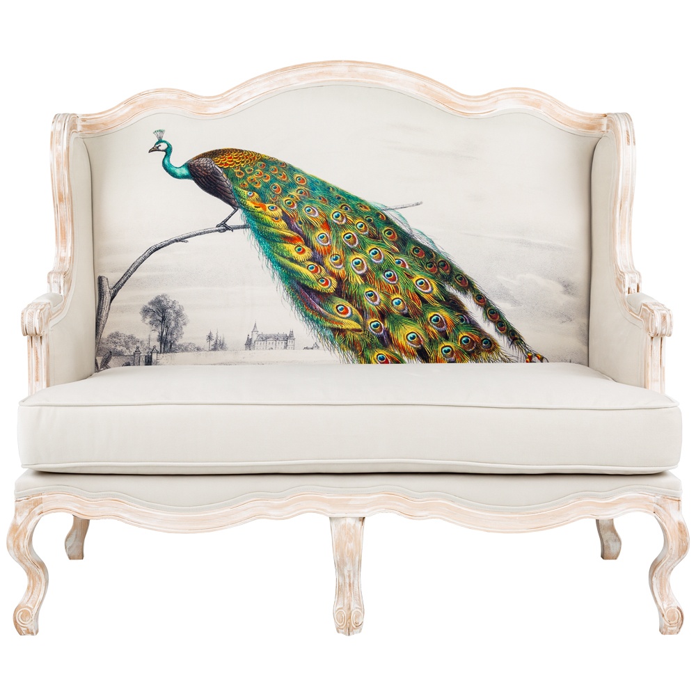 Двухместный диван королевская птица object desire бежевый 132x115x64 см.