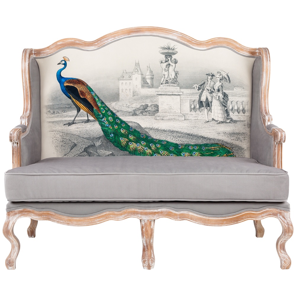 Двухместный диван королевская птица object desire серый 132x115x64 см.