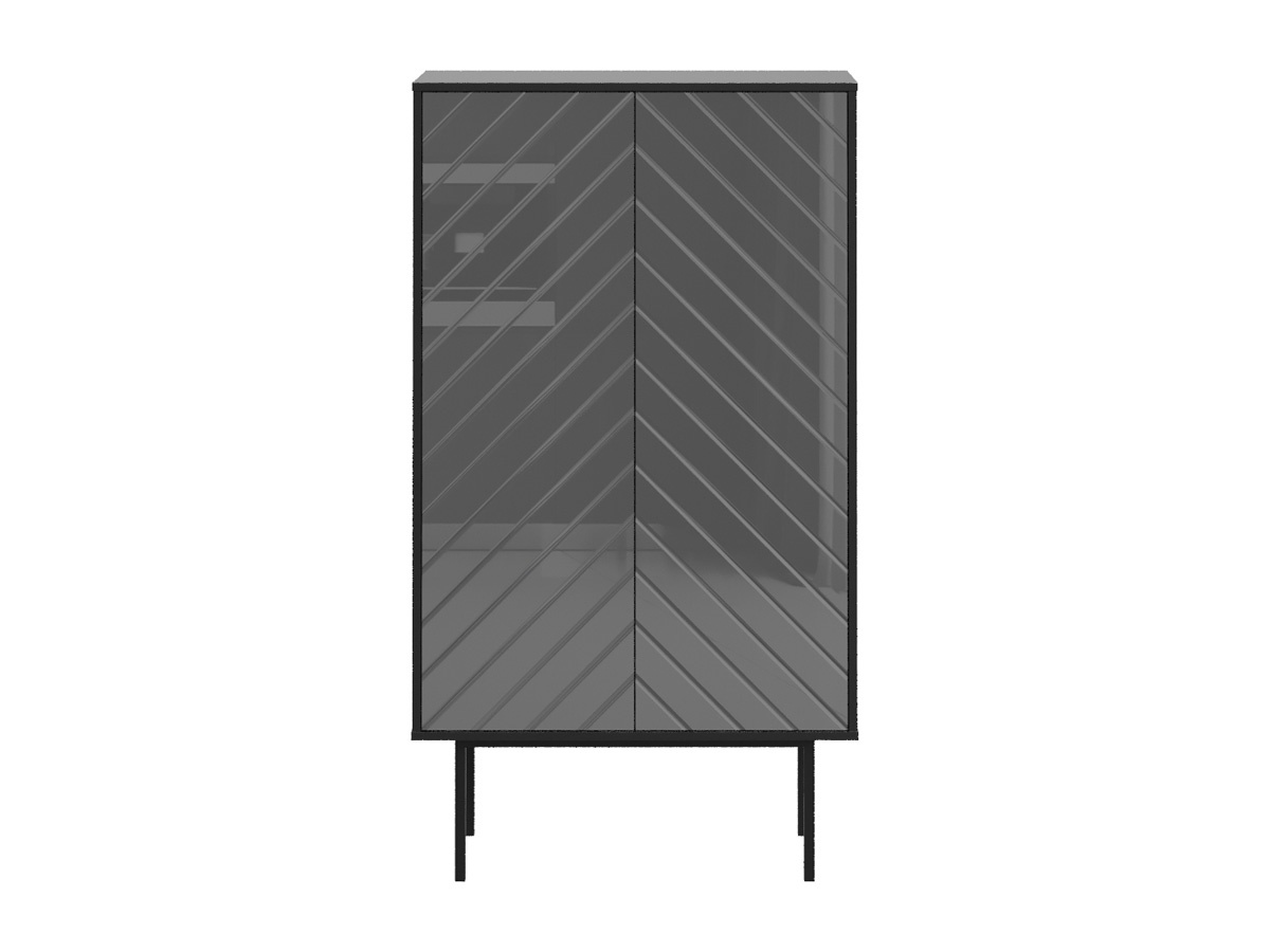 Двустворчатый шкаф boho ogogo серый 84x150x40 см.