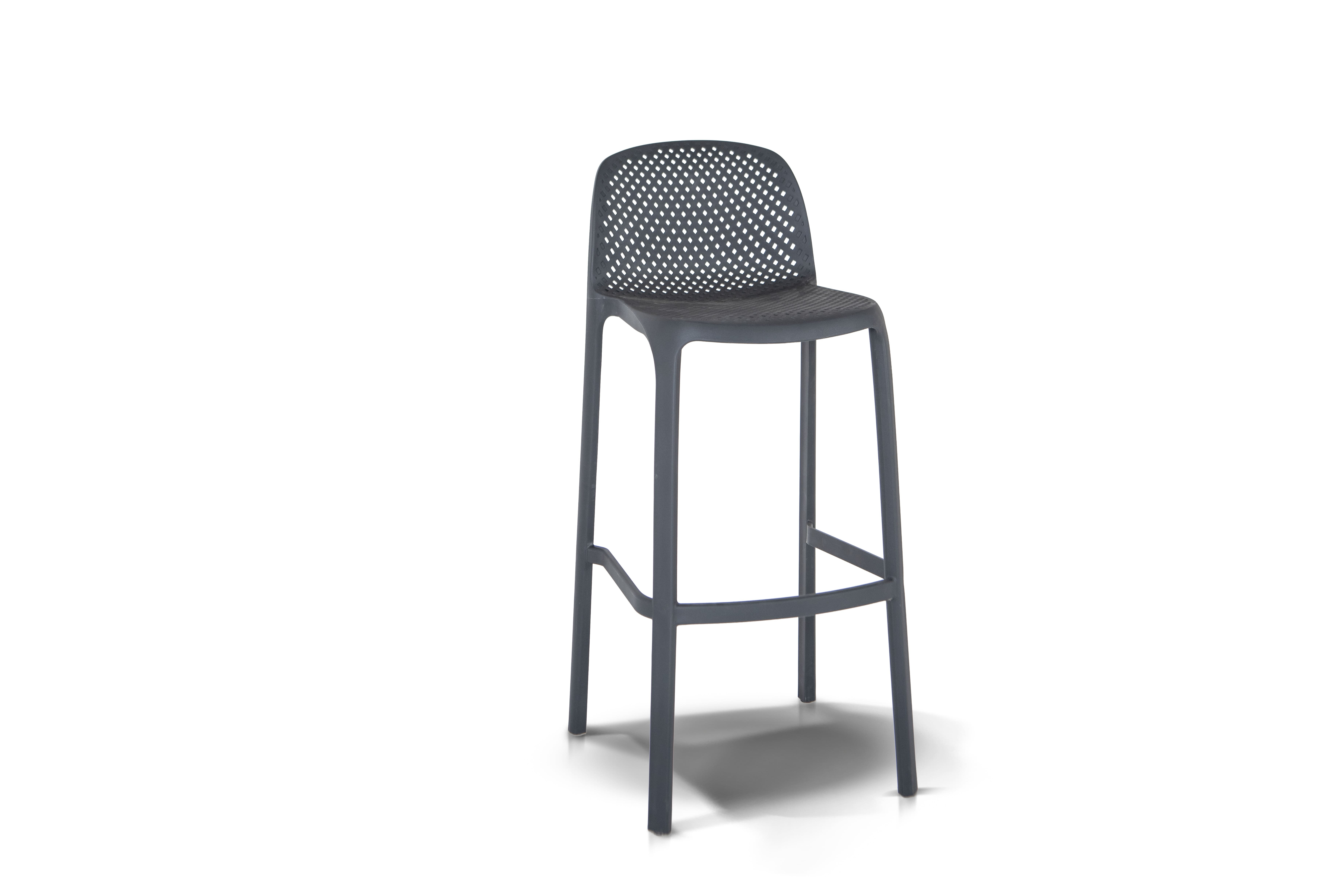 Барный стул севилья барный стул из пластика, цвет темно-серый outdoor серый 43x96x51 см. preview 1