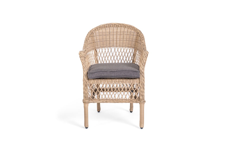 Плетеный стул из искусственного ротанга сицилия outdoor коричневый 59x82x64 см. preview 1