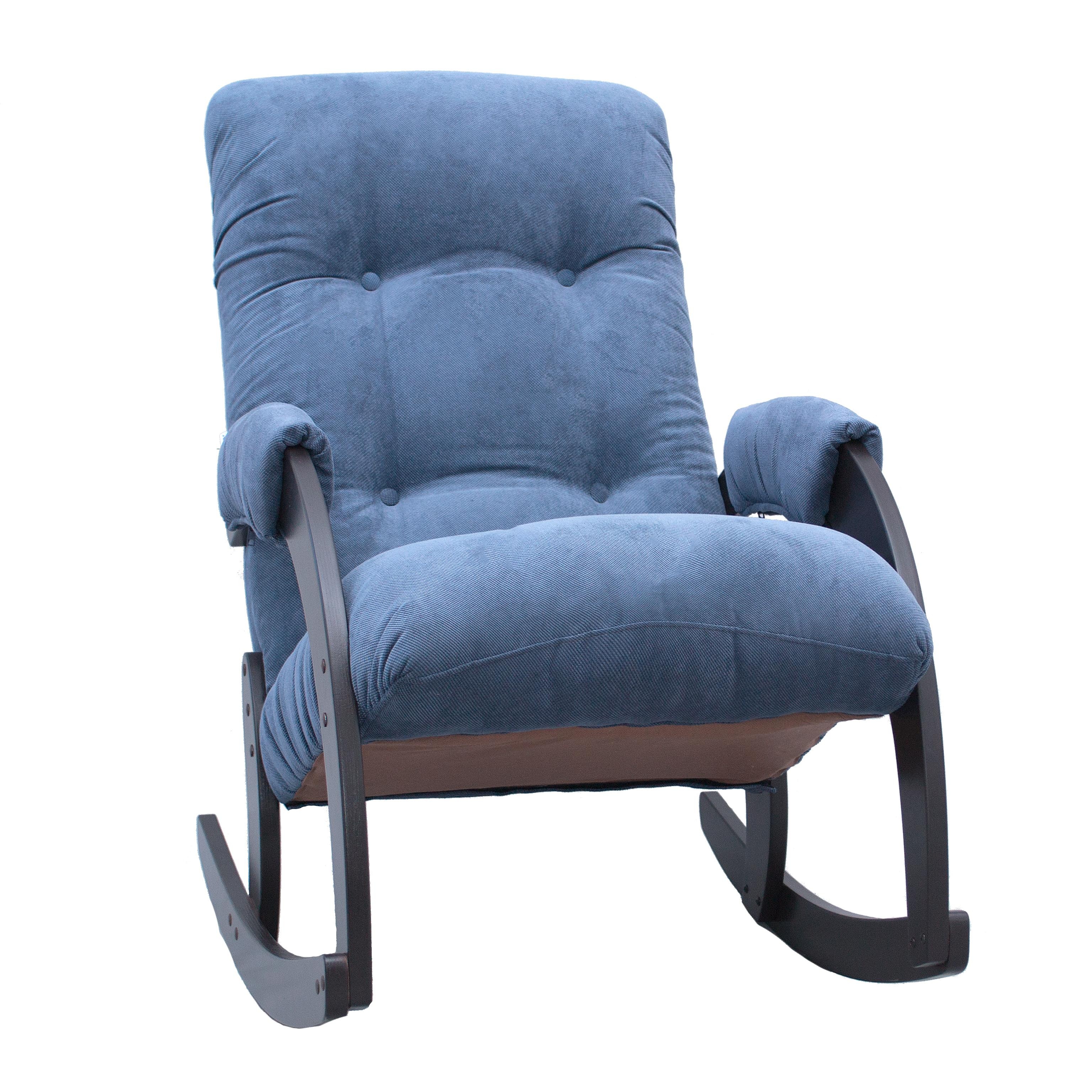 Кресло-качалка verona в синем цвете комфорт голубой 60x87x103 см.