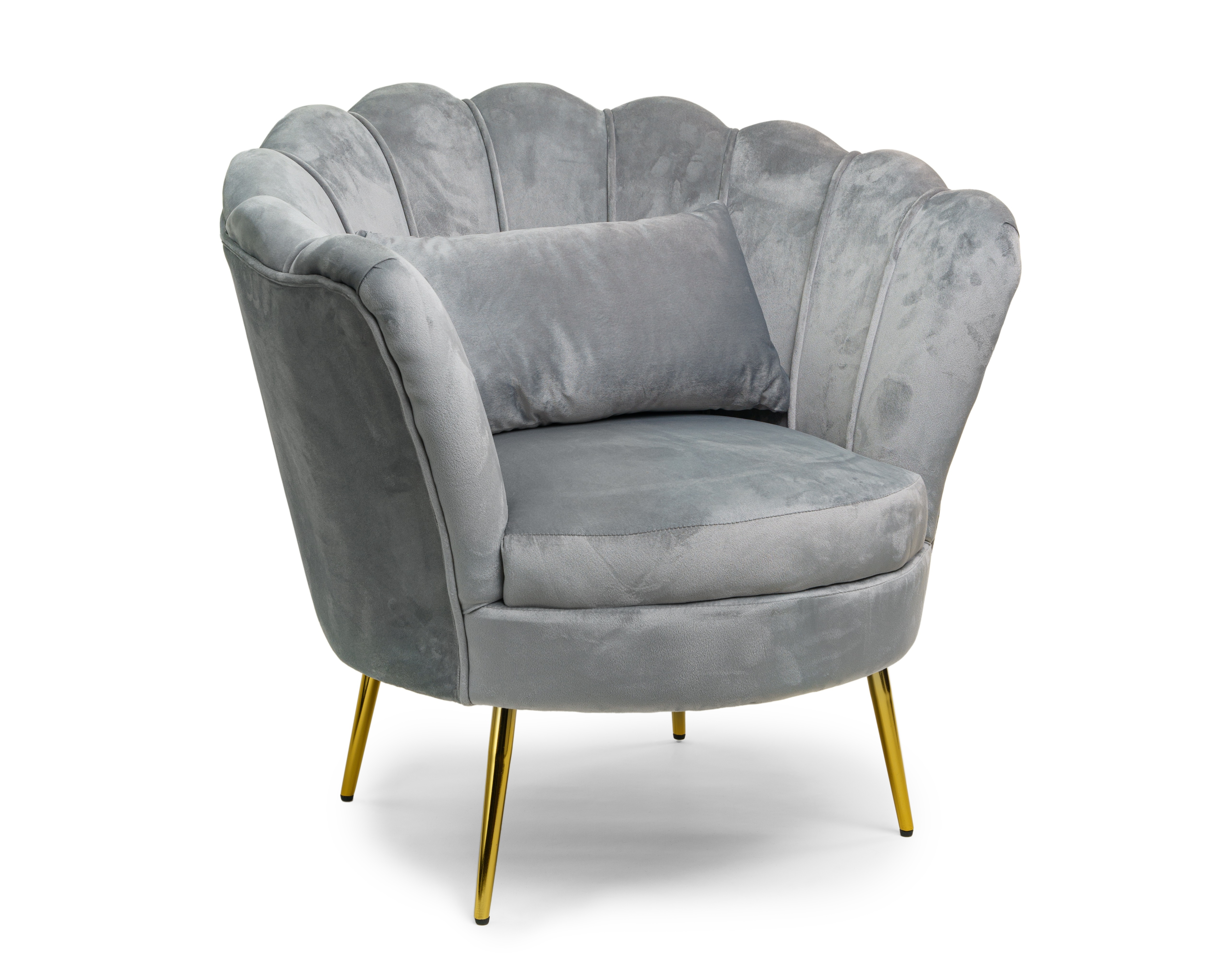 Кресло lotus grey kelly lounge серый 88x81x80 см.