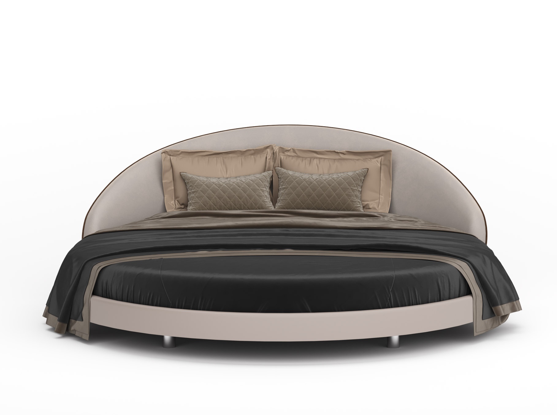 Кровать круглая apriori l actualdesign коричневый 225.0x235.0x90.0 см.