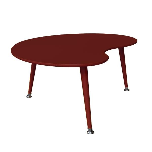 Журнальный стол почка монохром woodi красный 90x60x43 см.