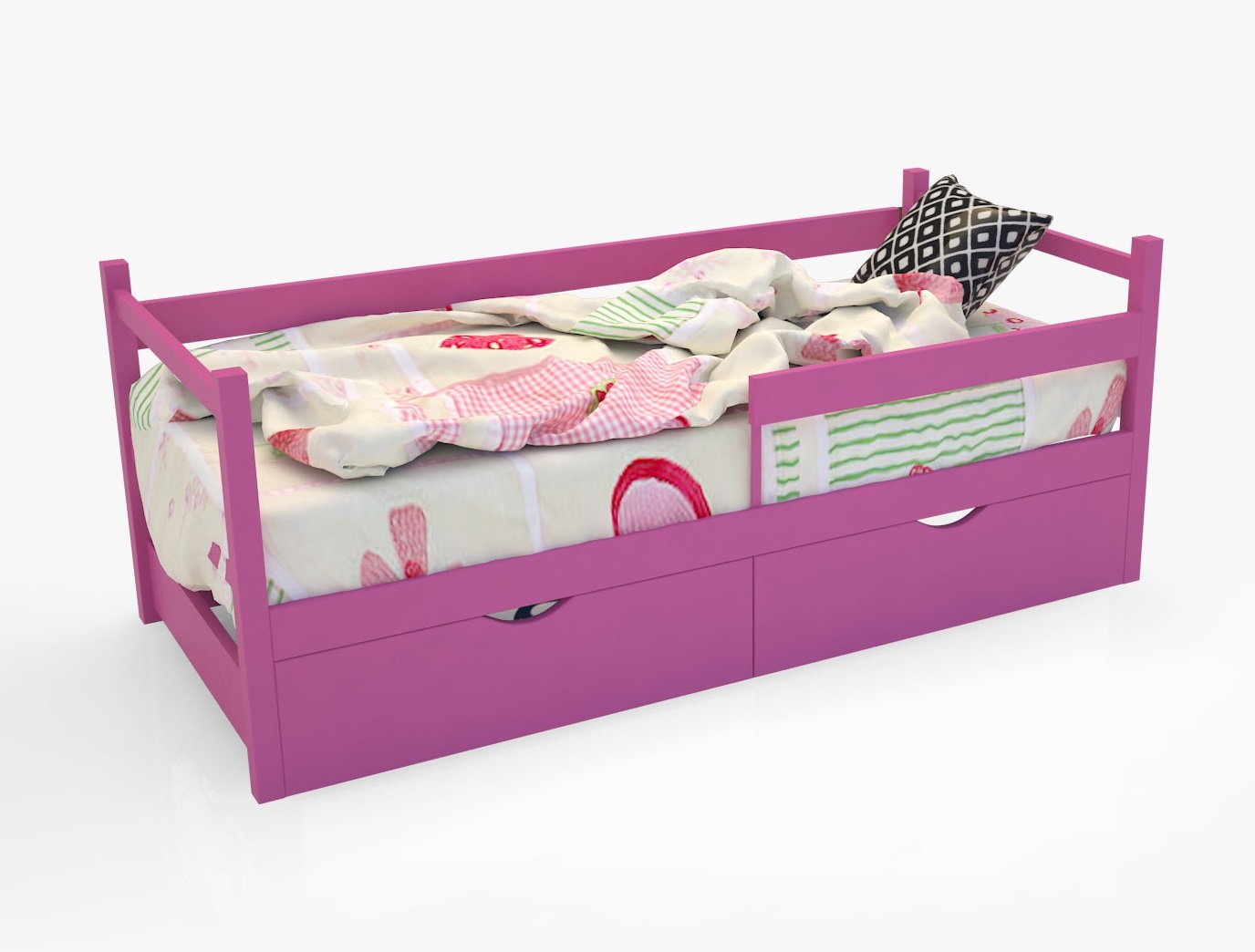 Кровать-тахта scandi без доп.опций magic cars розовый 76x77x165 см.
