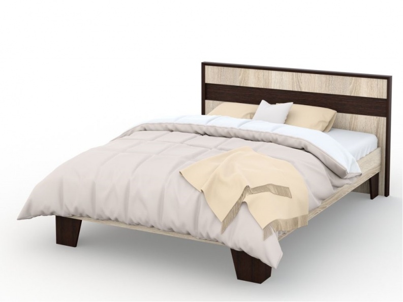 Кровать эшли древпром бежевый 155x90x206 см.