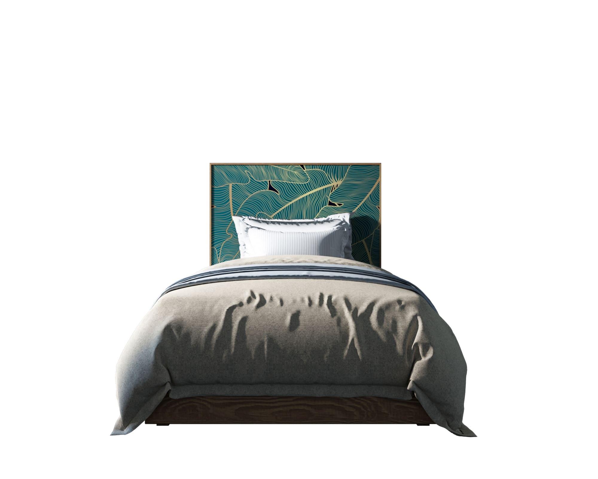 Кровать berber etg-home зеленый 120x140x200 см.