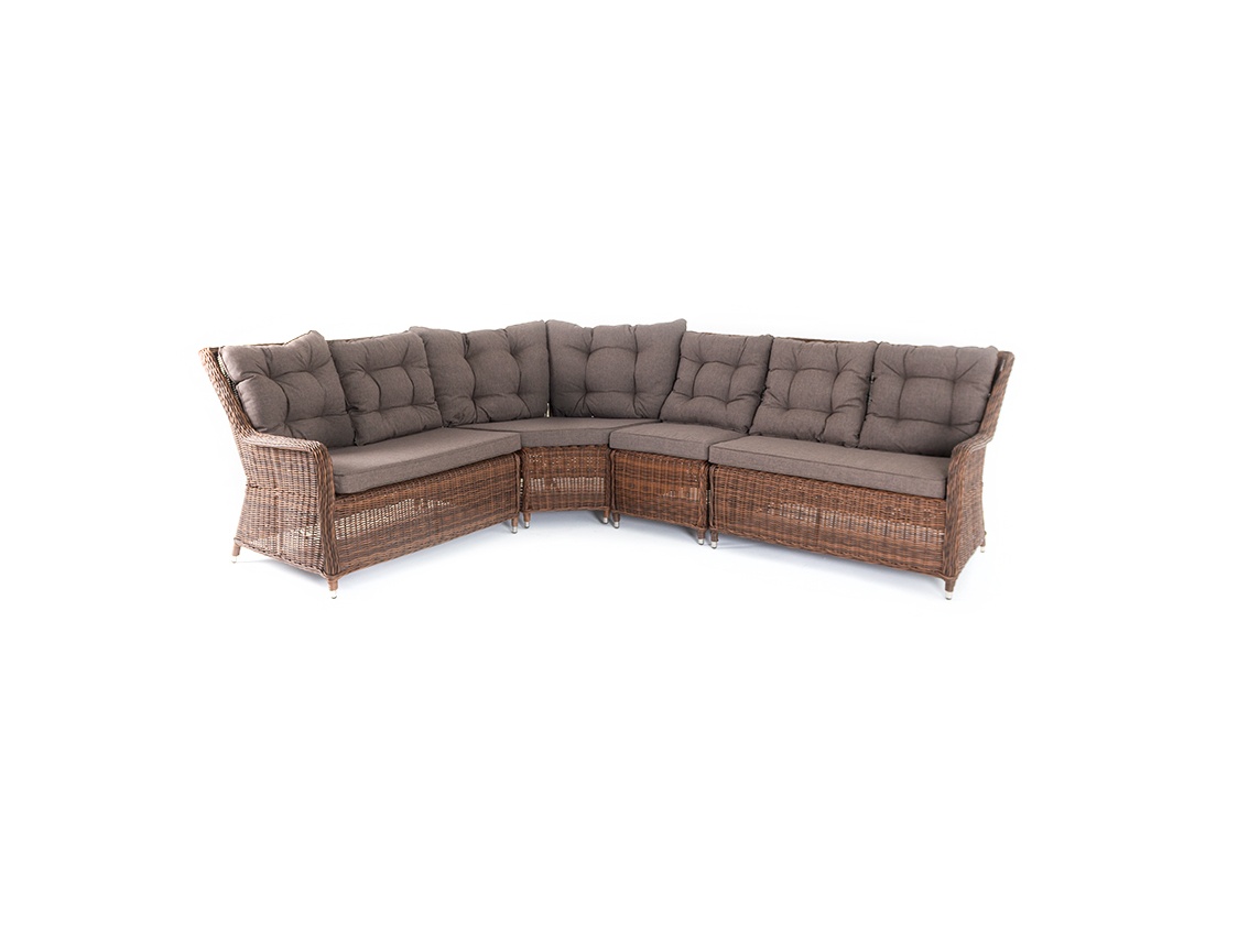 Модульный диван бергамо outdoor коричневый 90 см. preview 1