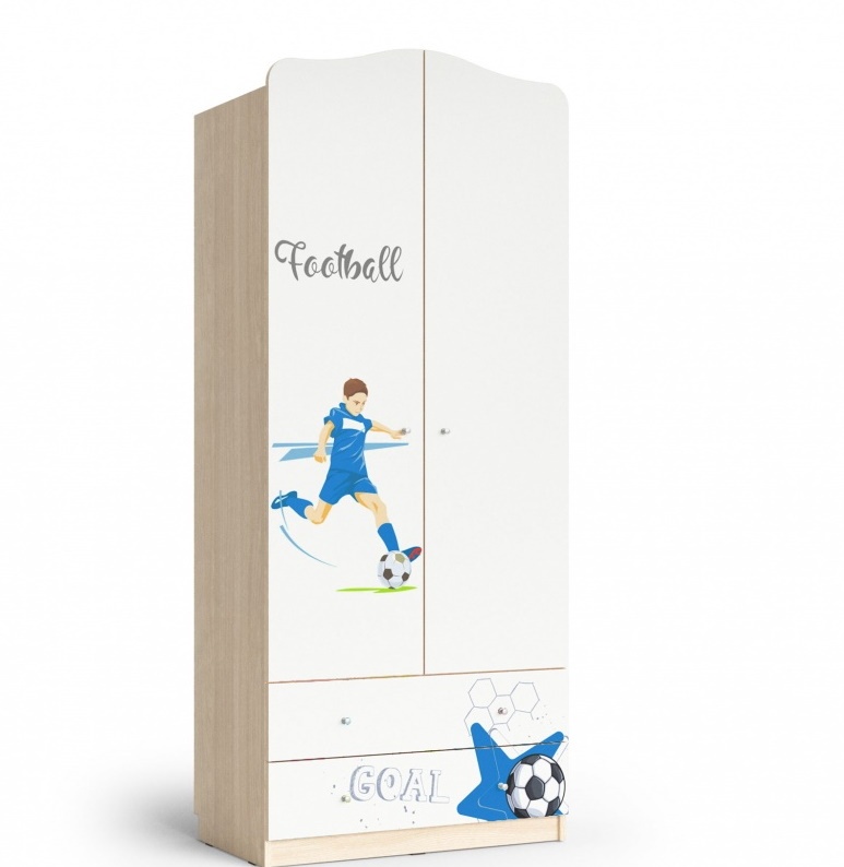 Шкаф для детской mebwill мама футбол корпус шимо светлый preview 1