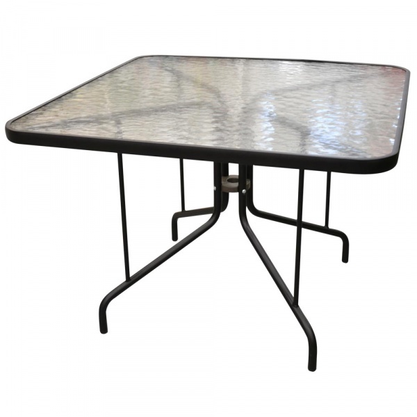 Стол к набору мебельторг сан-ремо 2 арт.zrta3433 каркас черный столешница прозрачная preview 1