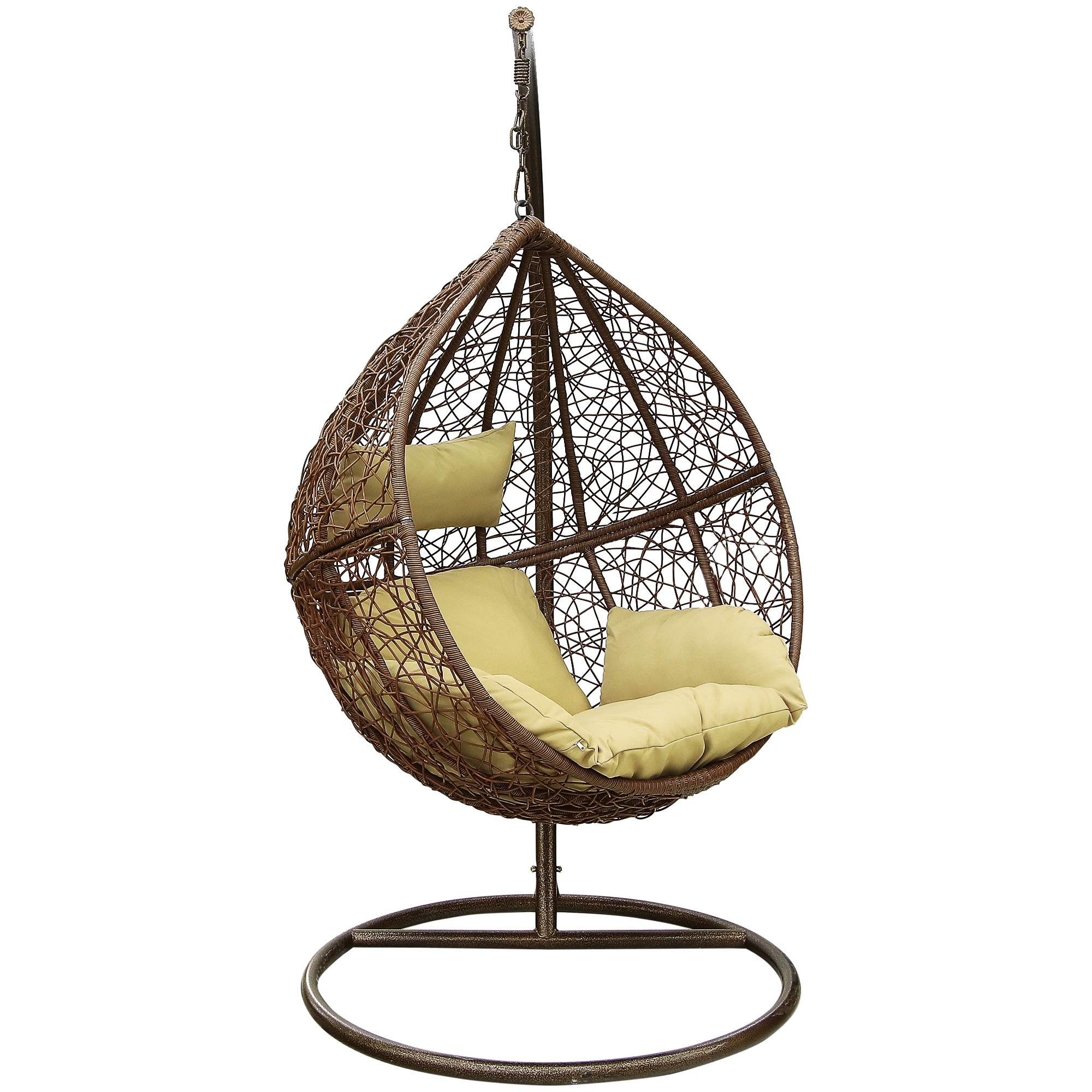 Кресло подвесное art and craft furniture коричневое искусственный ротанг preview 1
