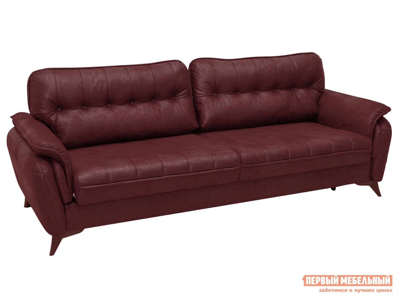 Прямой диван дорис диван-кровать красный, иск. замша