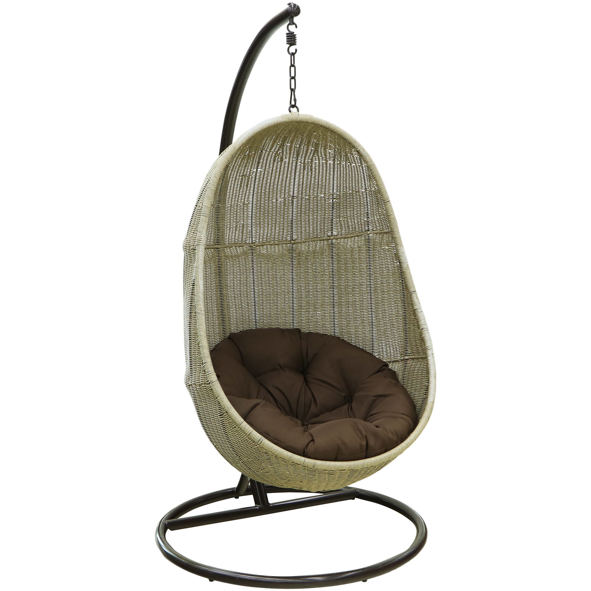 Кресло-гамак подвесное tengorattan искусственный ротанг с подушкой 100х100х195 см