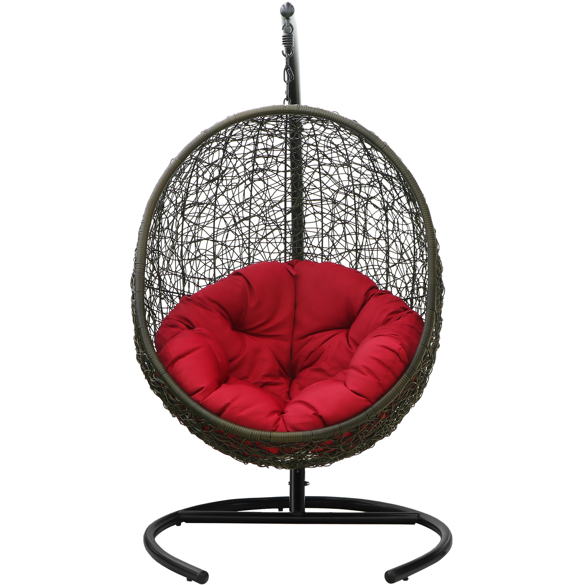 Кресло-гамак подвесное tengorattan искусственный ротанг с подушкой 100х100х176 см