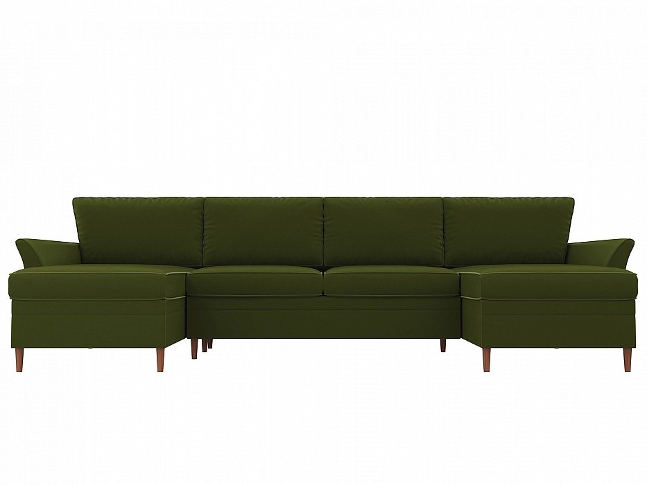 П-образный диван софия микровельвет зеленый preview 1